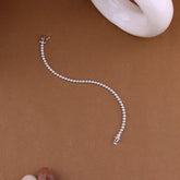 Bezel Set Diamond Tennis Bracelet In Silver